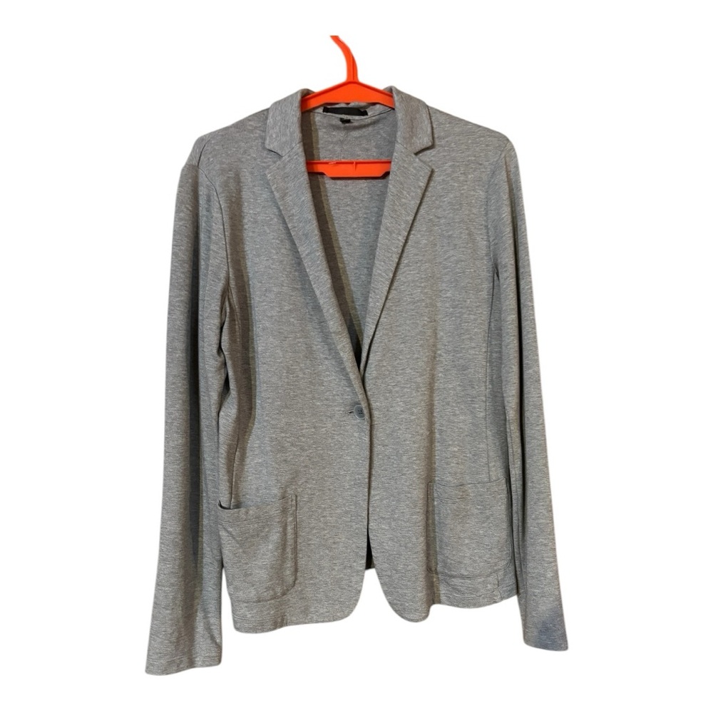 Uniqlo Gray Cotton Stretchy Blazer Medium